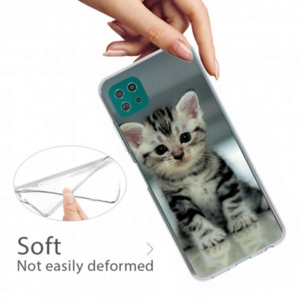 Hoesje voor Samsung Galaxy A22 5G Kitten Kitten