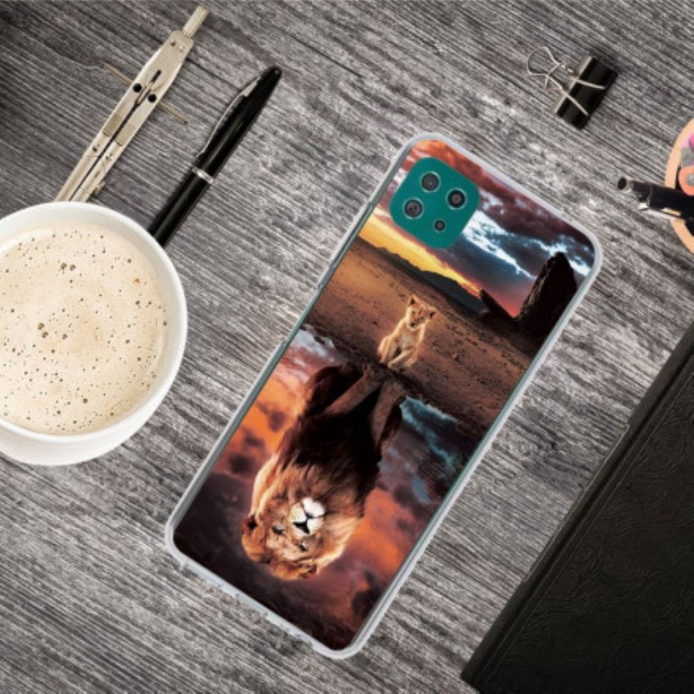 Hoesje voor Samsung Galaxy A22 5G Lion Cub Dream