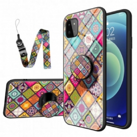 Hoesje voor Samsung Galaxy A22 5G Magnetische Patchwork Houder