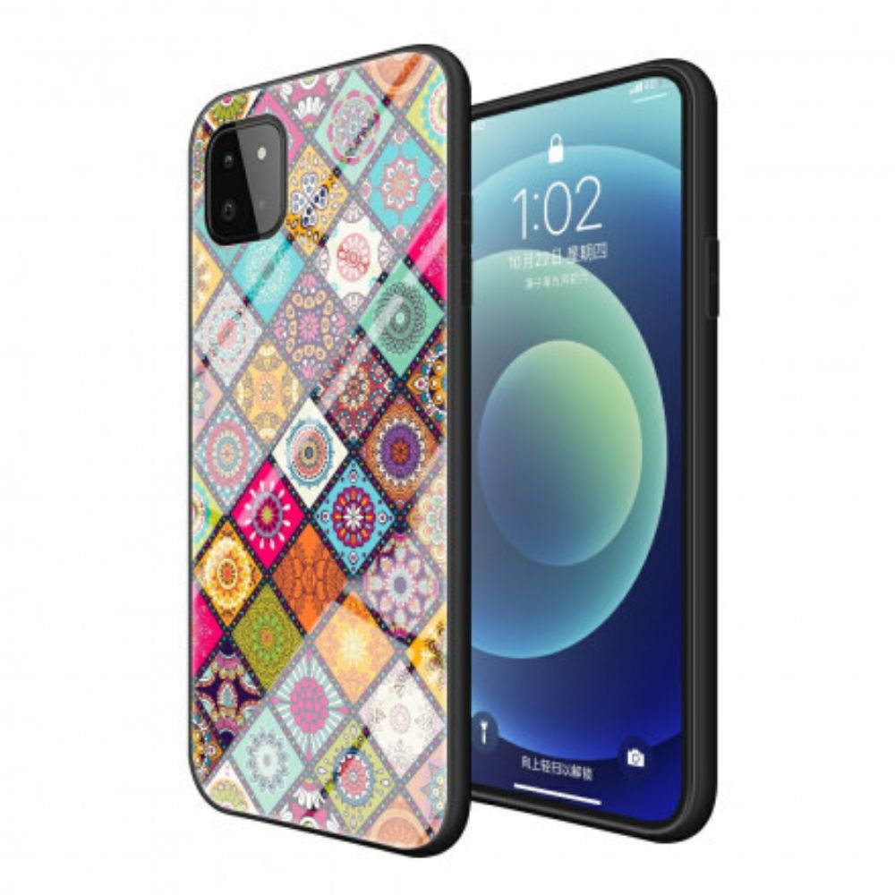 Hoesje voor Samsung Galaxy A22 5G Magnetische Patchwork Houder