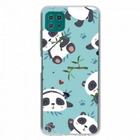 Hoesje voor Samsung Galaxy A22 5G Stapel Panda's