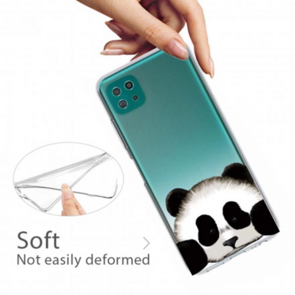 Hoesje voor Samsung Galaxy A22 5G Transparante Panda