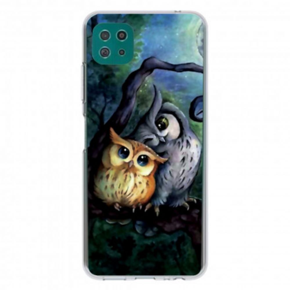 Hoesje voor Samsung Galaxy A22 5G Uil Schilderij