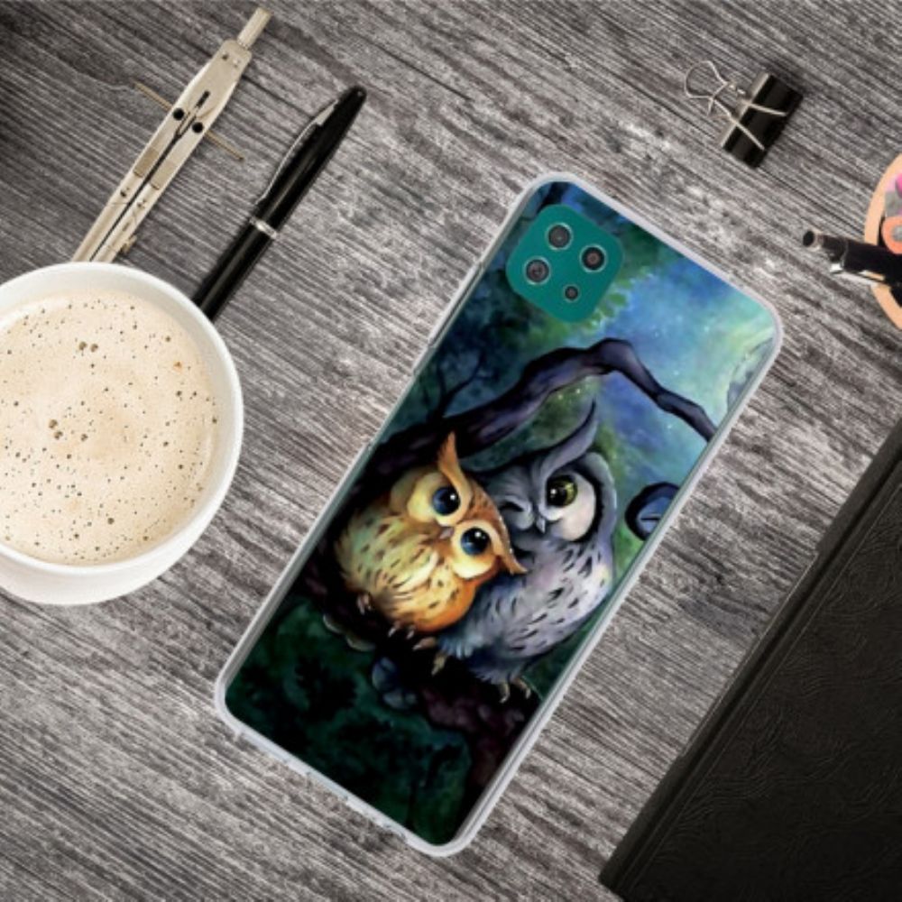 Hoesje voor Samsung Galaxy A22 5G Uil Schilderij