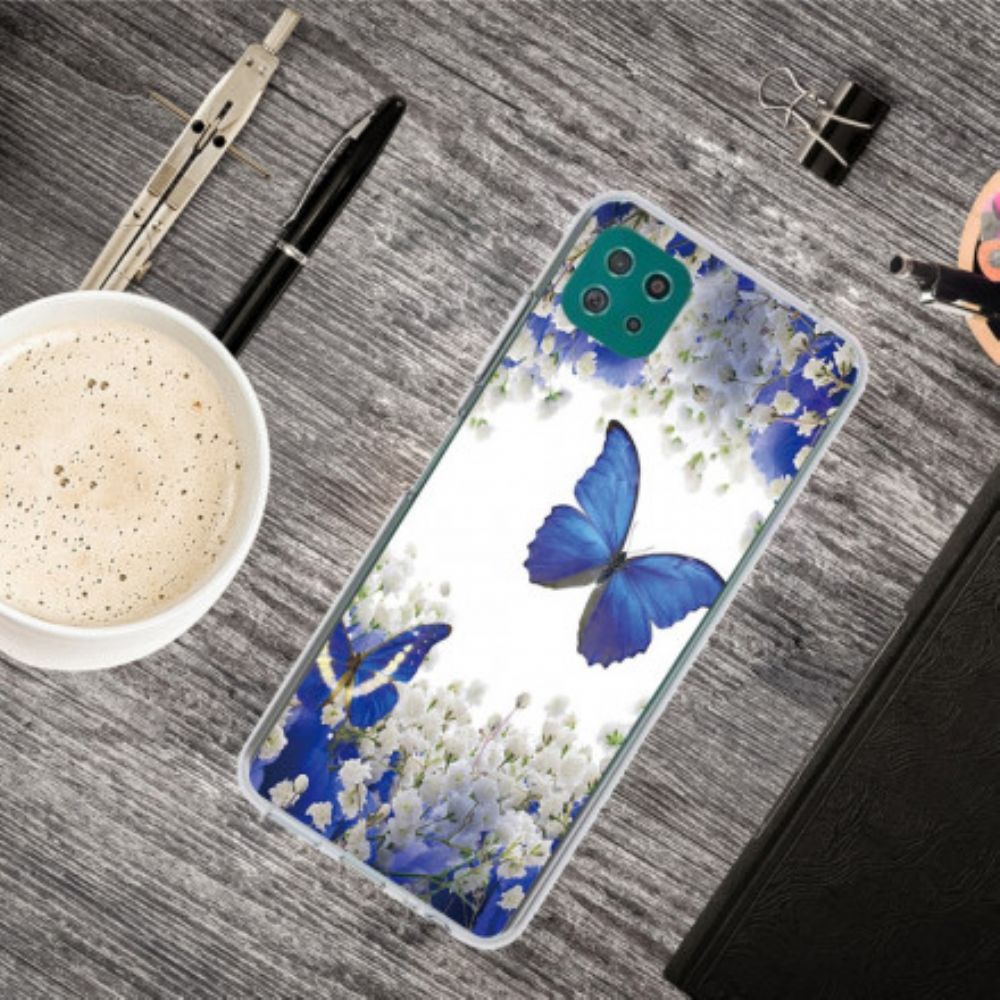 Hoesje voor Samsung Galaxy A22 5G Vlinders Ontwerp