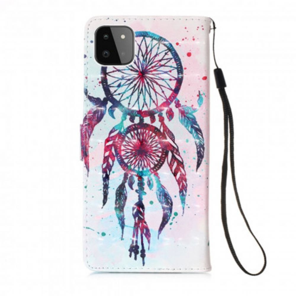 Leren Hoesje voor Samsung Galaxy A22 5G Aquarel Dromenvanger