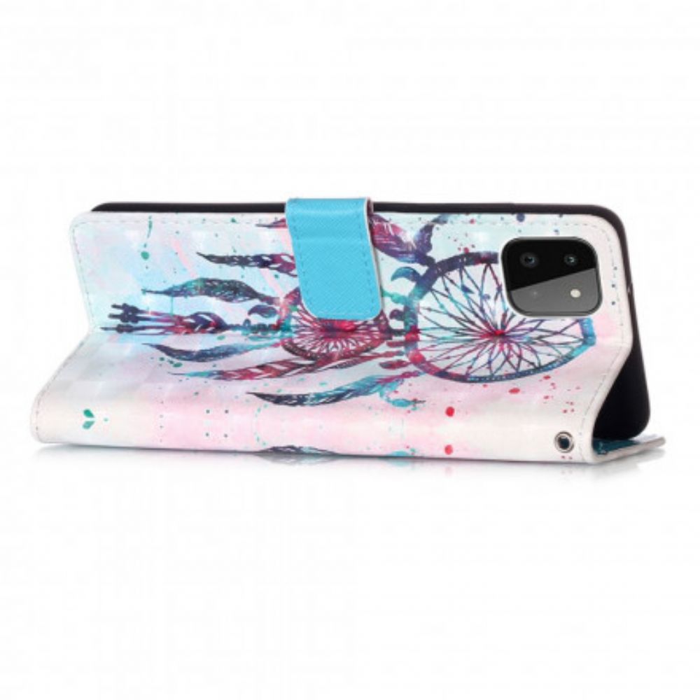 Leren Hoesje voor Samsung Galaxy A22 5G Aquarel Dromenvanger