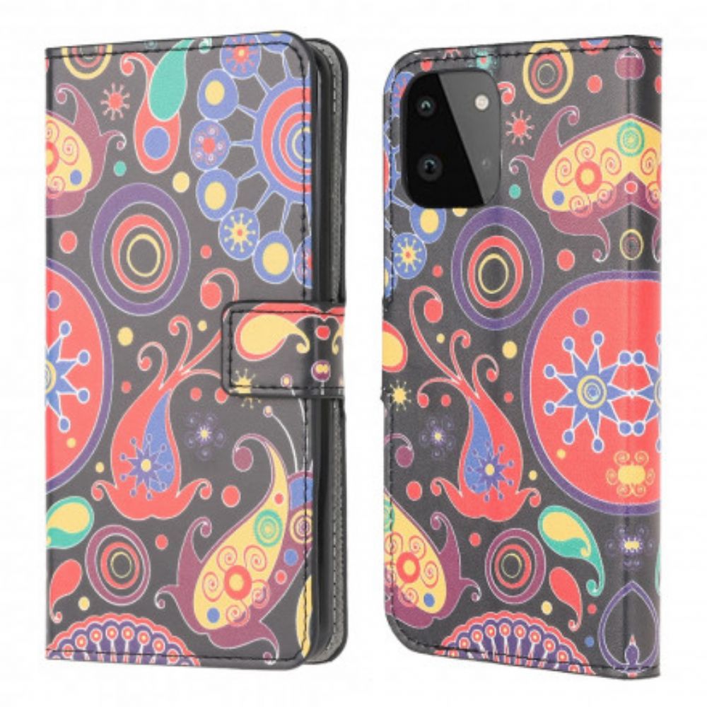 Leren Hoesje voor Samsung Galaxy A22 5G Galaxy-ontwerp