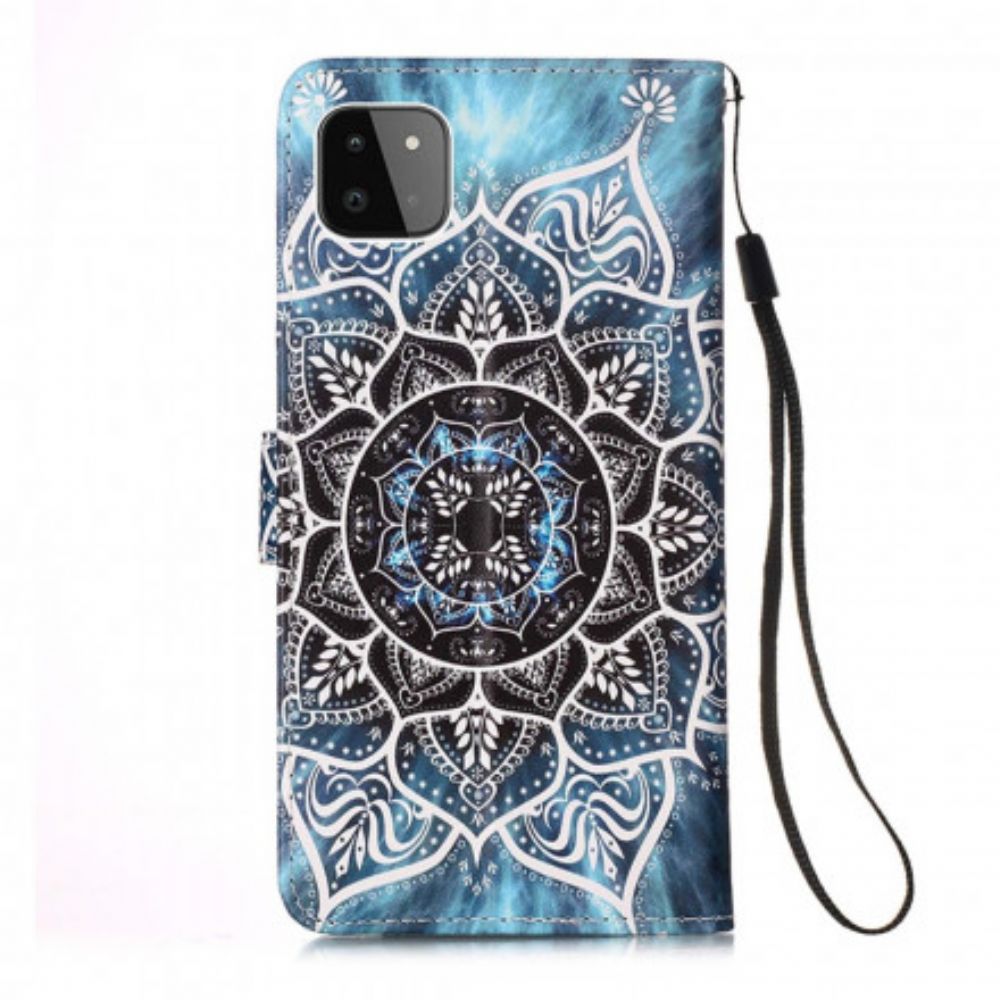 Leren Hoesje voor Samsung Galaxy A22 5G Mandala In De Lucht