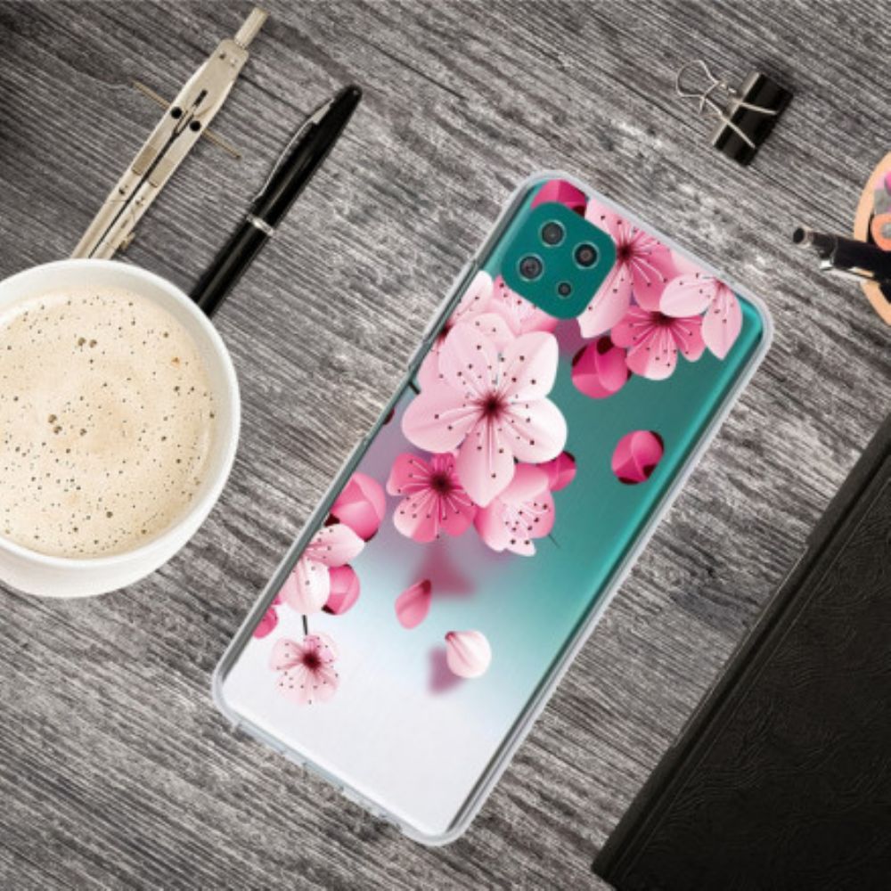 Telefoonhoesje voor Samsung Galaxy A22 5G Kleine Roze Bloemen