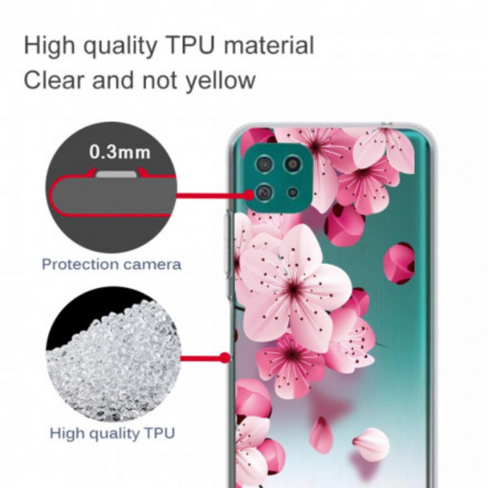 Telefoonhoesje voor Samsung Galaxy A22 5G Kleine Roze Bloemen