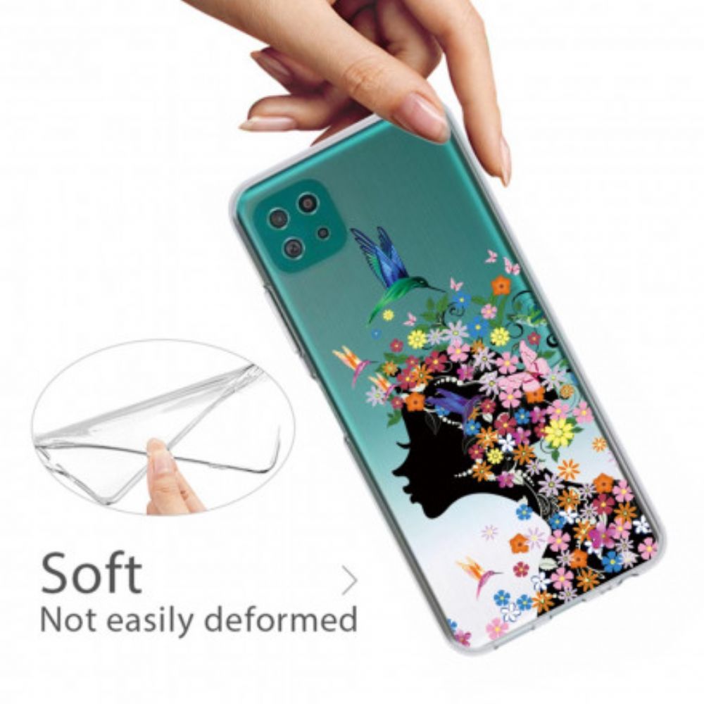 Telefoonhoesje voor Samsung Galaxy A22 5G Mooi Bloemhoofd