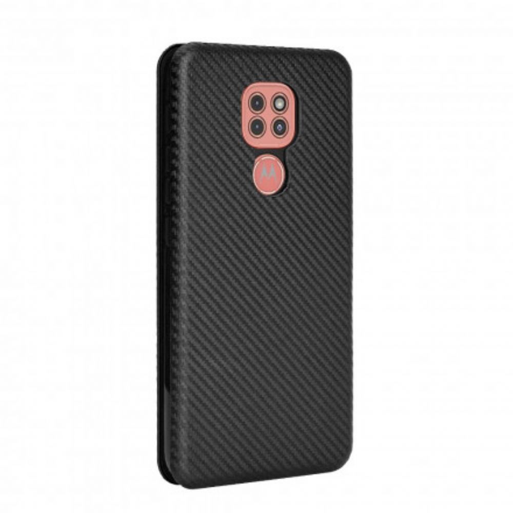 Bescherming Hoesje voor Moto G9 Play Folio-hoesje Siliconen Koolstof