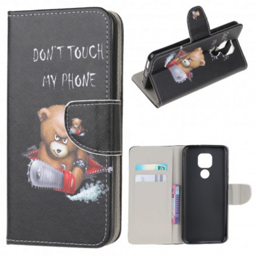 Flip Case voor Moto G9 Play Gevaarlijke Beer