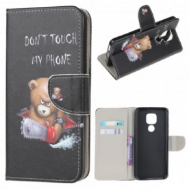 Flip Case voor Moto G9 Play Gevaarlijke Beer