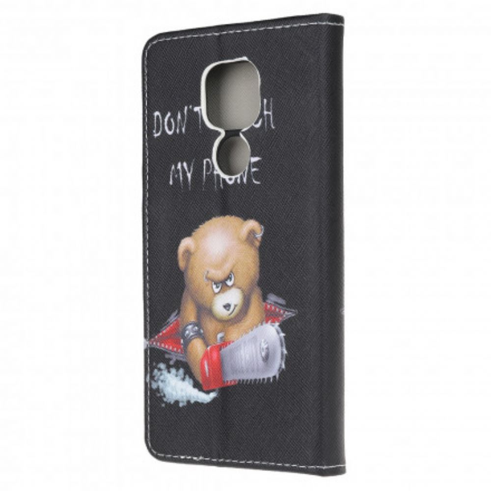 Flip Case voor Moto G9 Play Gevaarlijke Beer