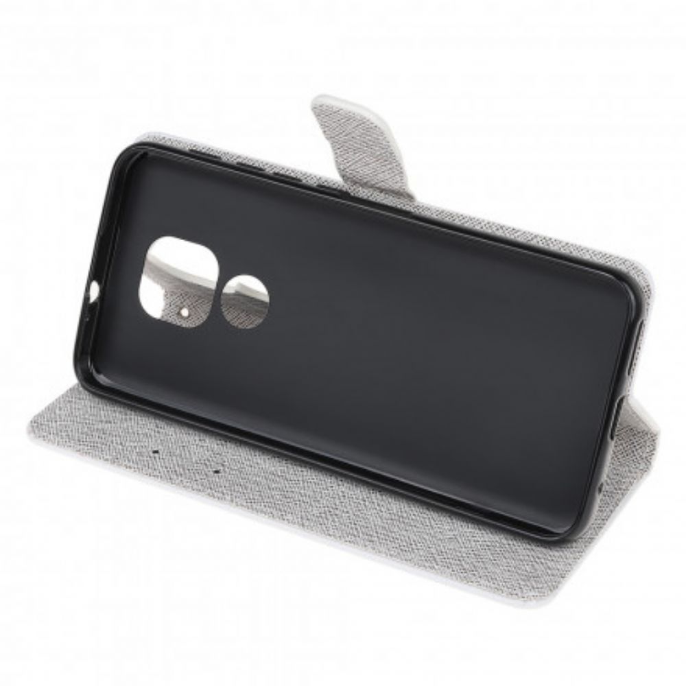 Flip Case voor Moto G9 Play Met Ketting Thong Veer