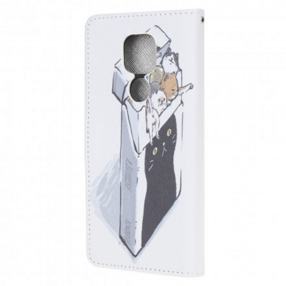 Folio-hoesje voor Moto G9 Play Met Ketting Label Levering