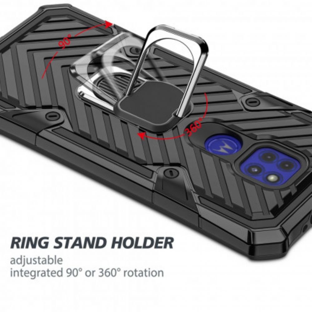 Hoesje voor Moto G9 Play Afneembare Ringsteun