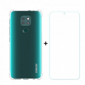 Hoesje voor Moto G9 Play Combo En Enkay Gehard Glas