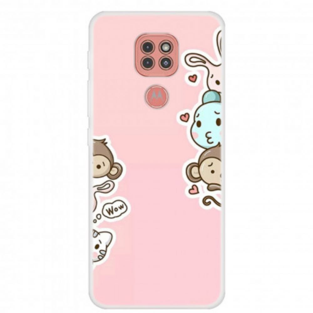 Hoesje voor Moto G9 Play Dieren Wow