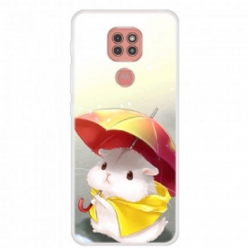 Hoesje voor Moto G9 Play Hamster In De Regen