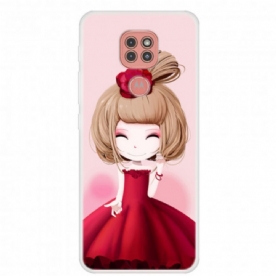 Hoesje voor Moto G9 Play Manga Dame