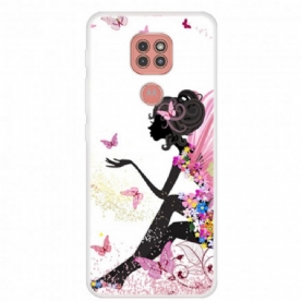 Hoesje voor Moto G9 Play Vlinder Dame