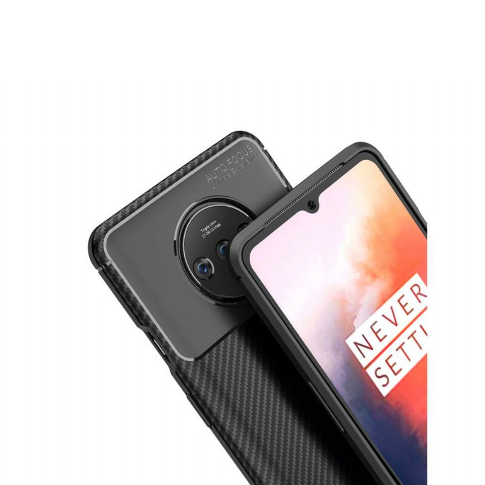 Telefoonhoesje voor OnePlus 7T Flexibele Koolstofvezeltextuur