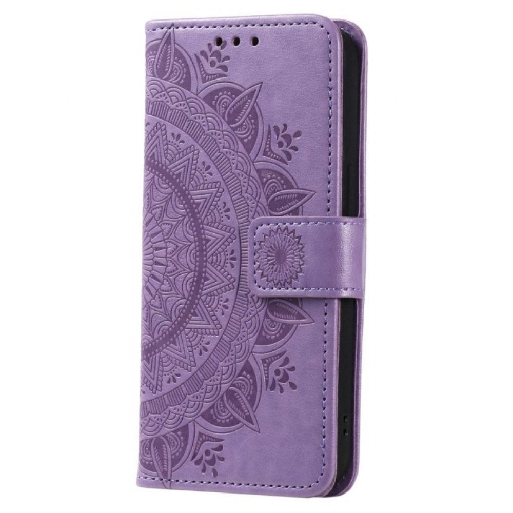 Leren Hoesje voor Xiaomi 13 Mandala Zon Met Lanyard