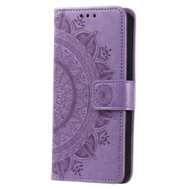 Leren Hoesje voor Xiaomi 13 Mandala Zon Met Lanyard