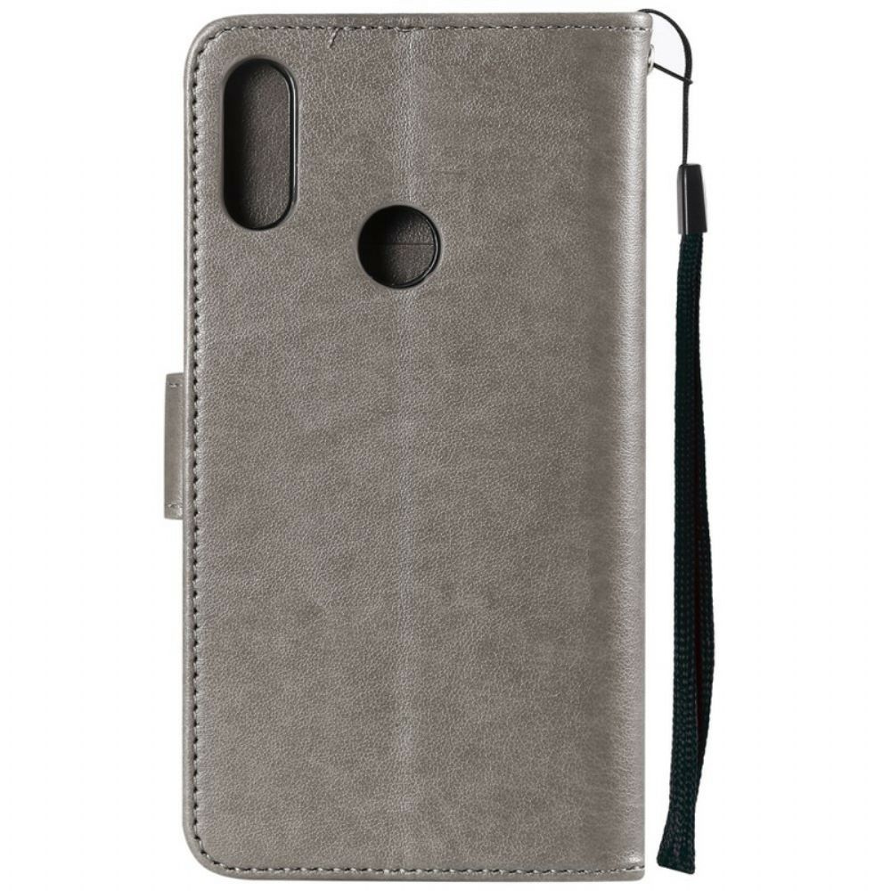 Folio-hoesje voor Huawei Y6 2019 / Honor 8A Met Ketting Amoureuze Uilen Met Bandjes