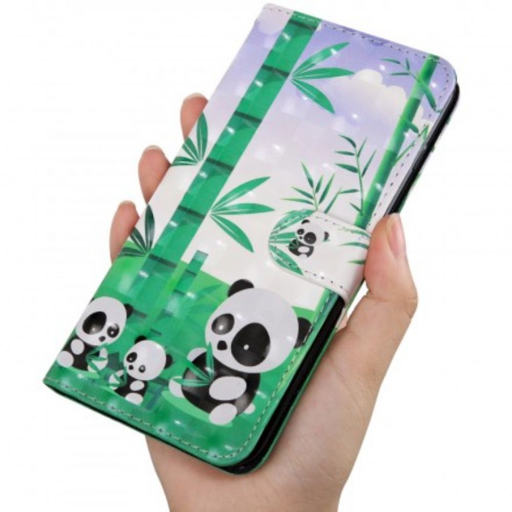 Folio-hoesje voor Huawei Y6 2019 / Honor 8A Panda-familie