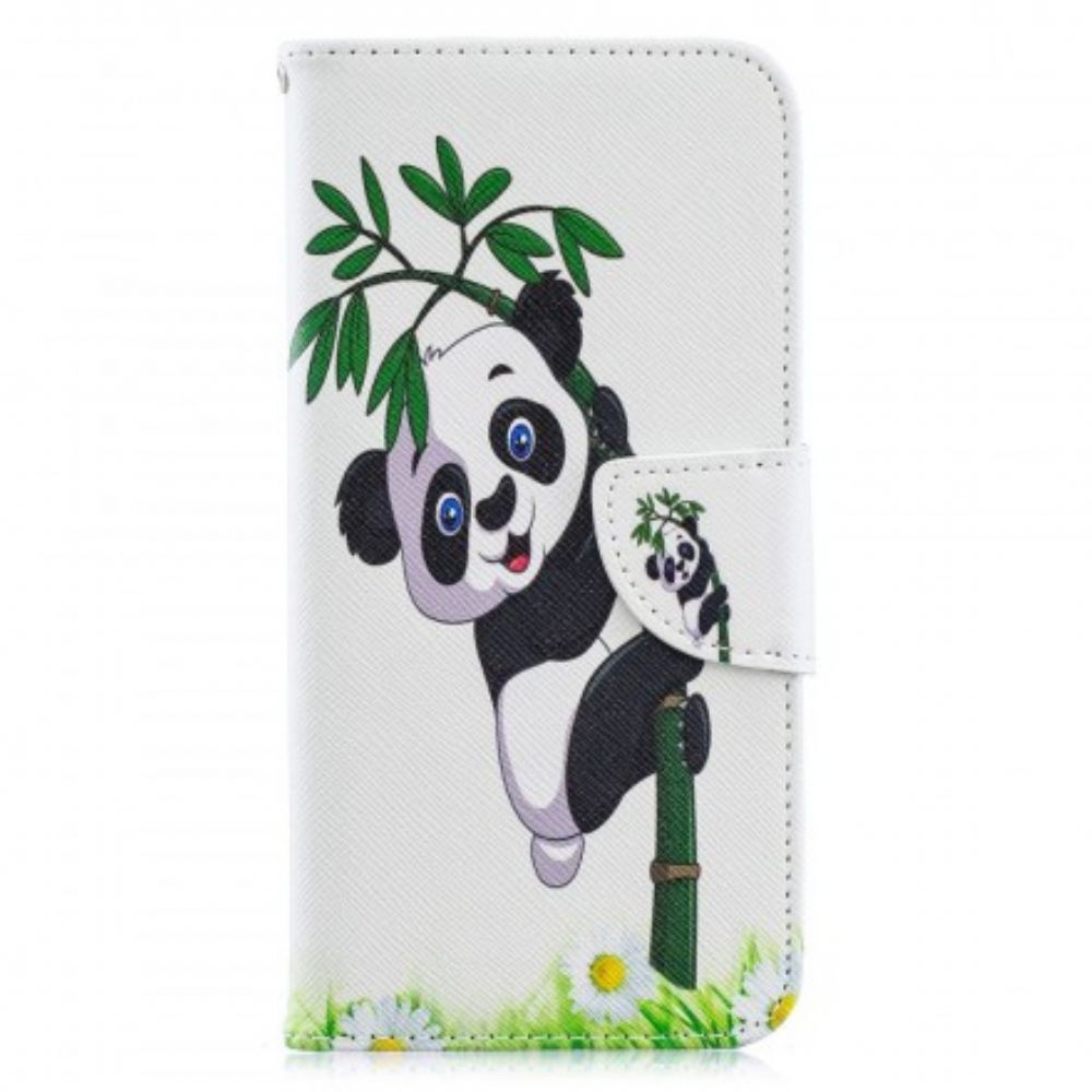 Folio-hoesje voor Huawei Y6 2019 / Honor 8A Panda Op Bamboe