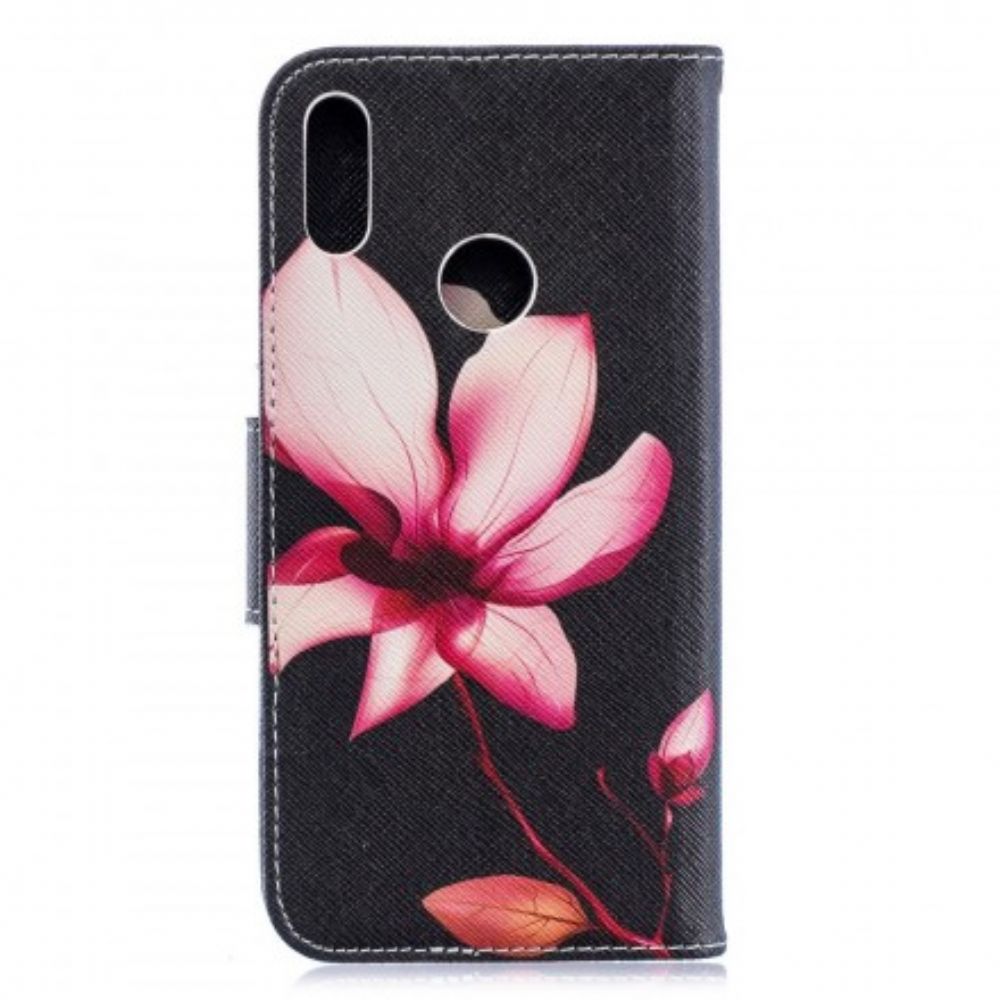 Folio-hoesje voor Huawei Y6 2019 / Honor 8A Roze Bloem