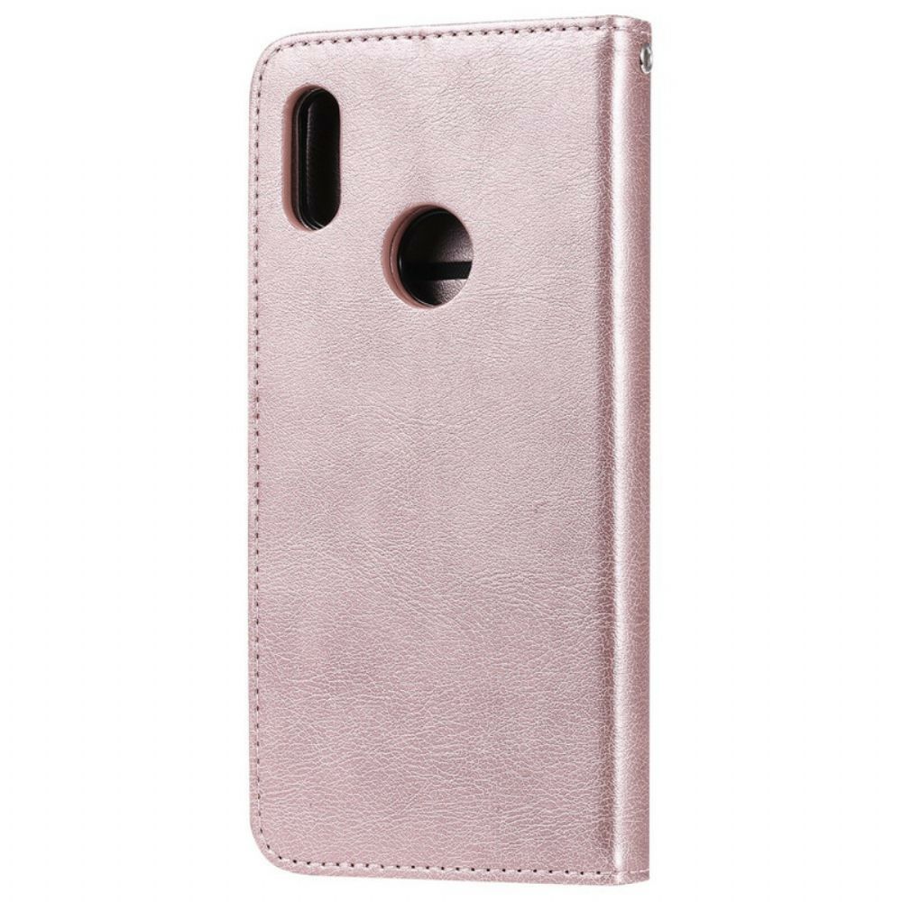 Hoesje Folio-hoesje voor Huawei Y6 2019 / Honor 8A Met Ketting Afneembare Riem