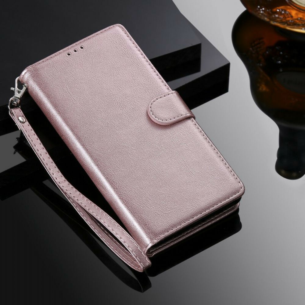 Hoesje Folio-hoesje voor Huawei Y6 2019 / Honor 8A Met Ketting Afneembare Riem