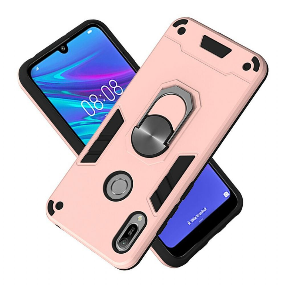 Hoesje voor Huawei Y6 2019 / Honor 8A Afneembare Ringsteun