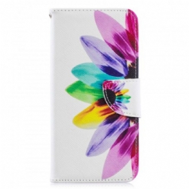 Leren Hoesje voor Huawei Y6 2019 / Honor 8A Aquarel Bloem