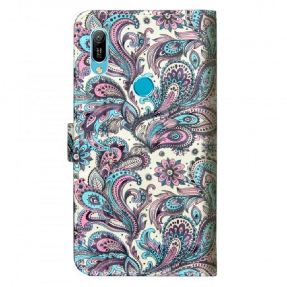 Leren Hoesje voor Huawei Y6 2019 / Honor 8A Bloemen Patronen