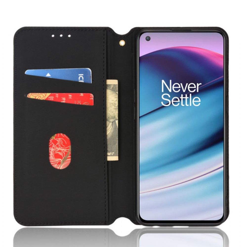 Bescherming Hoesje voor OnePlus Nord CE 5G Folio-hoesje Diamant Leder Effect