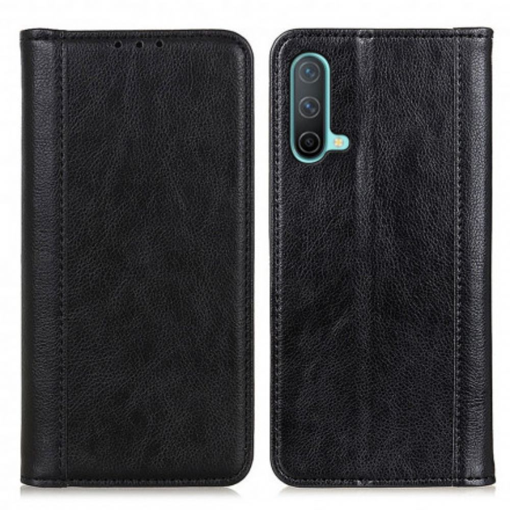 Bescherming Hoesje voor OnePlus Nord CE 5G Folio-hoesje Elegance Split Litchi Leer