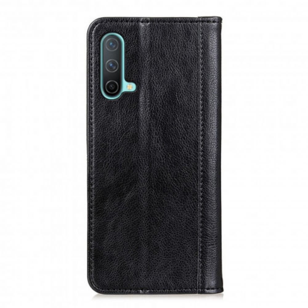 Bescherming Hoesje voor OnePlus Nord CE 5G Folio-hoesje Elegance Split Litchi Leer