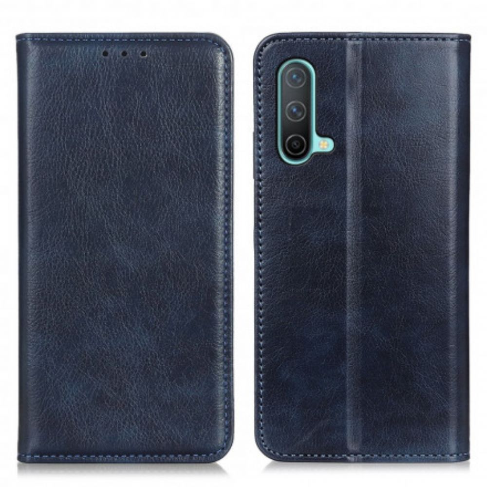 Bescherming Hoesje voor OnePlus Nord CE 5G Folio-hoesje Elegance Split Litchi Leer