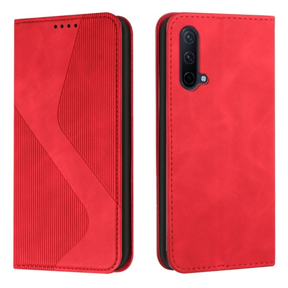 Bescherming Hoesje voor OnePlus Nord CE 5G Folio-hoesje S-design Lederen Stijl