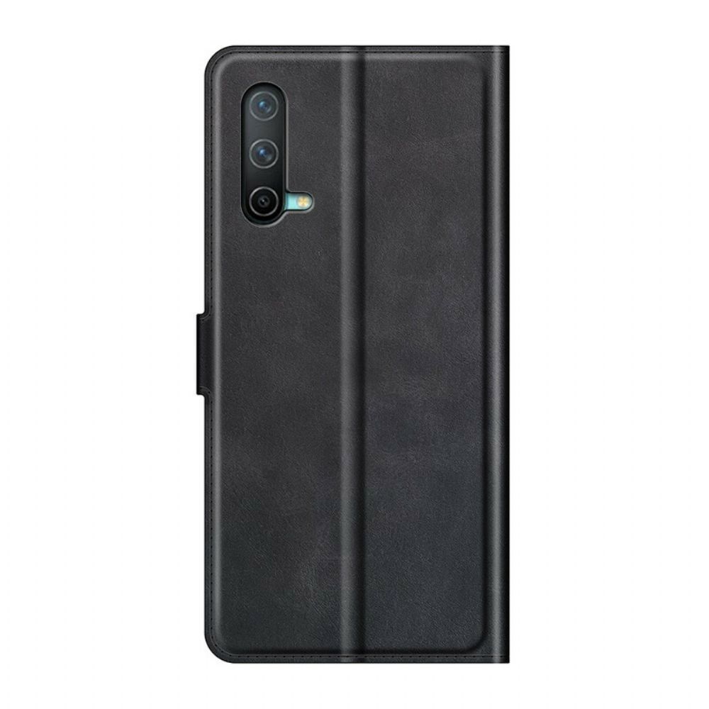 Flip Case voor OnePlus Nord CE 5G Extreem Slank Leereffect