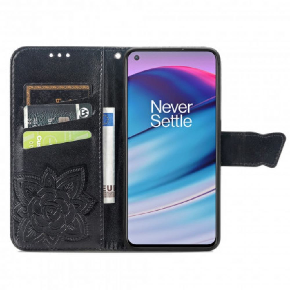 Flip Case voor OnePlus Nord CE 5G Halve Vlinders