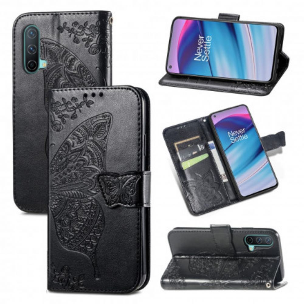 Flip Case voor OnePlus Nord CE 5G Halve Vlinders