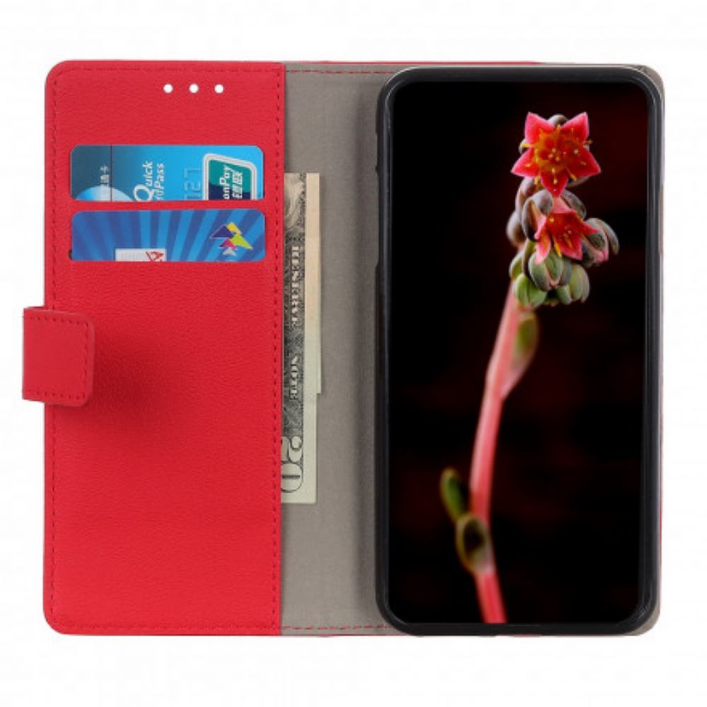 Flip Case voor OnePlus Nord CE 5G Klassiek Leereffect