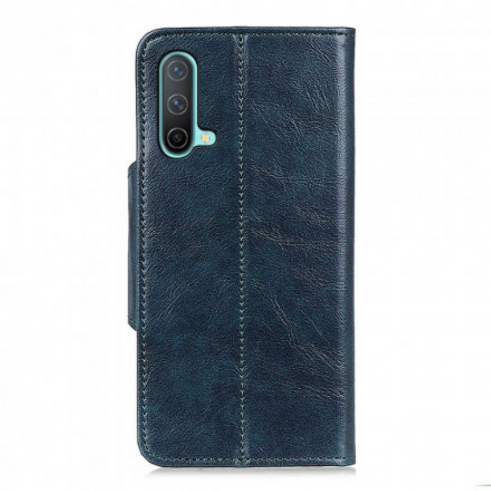 Flip Case voor OnePlus Nord CE 5G Kunstleer Knoop Vintage